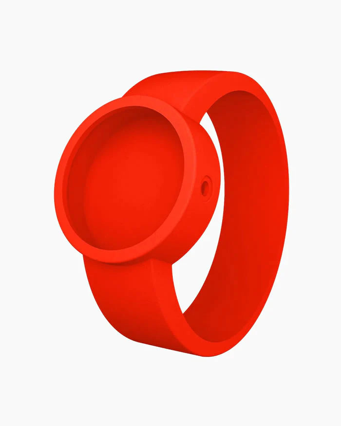 O clock silicone strap large red