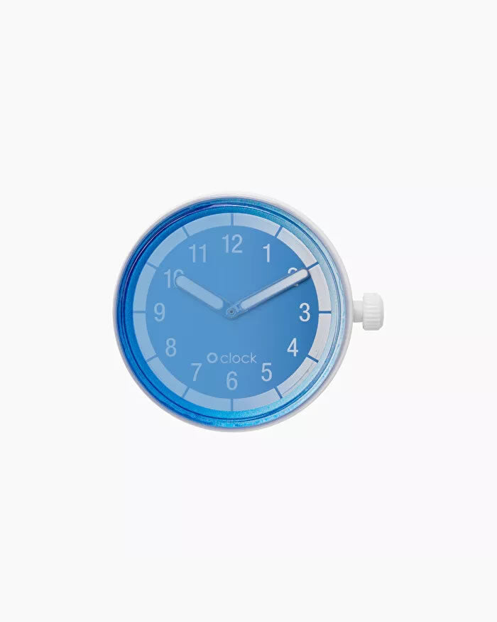 O clock faded glass dial azure