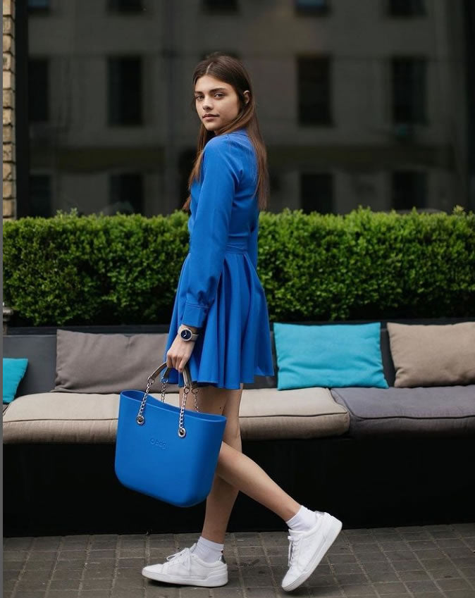 O bag mini black with chain handles combo O bag UK