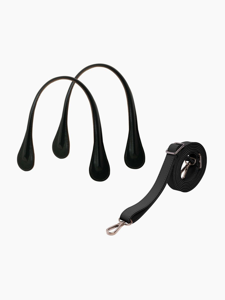 O bag square handles & strap black